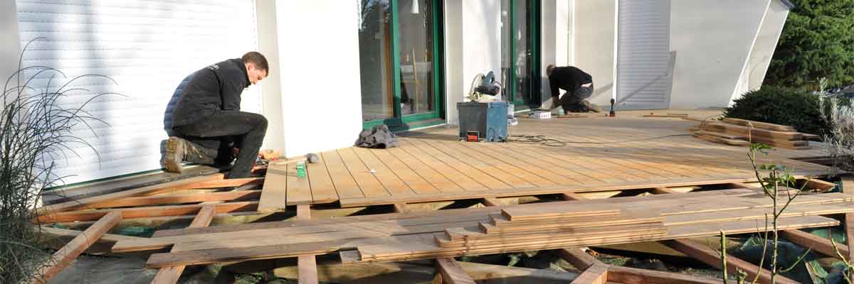 Construction d'une terrasse en bois exotique à Lille dans le Nord